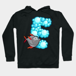 Letter E Fishy Bubbly Alphabet Hoodie